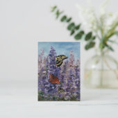Butterfly Garden Art Card Visitekaartje (Staand voorkant)