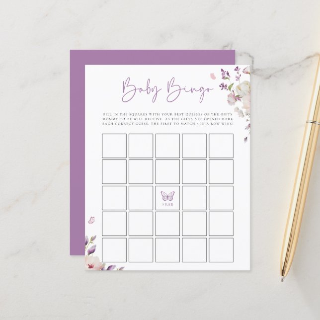 Butterfly Garden Baby Bingogame (Voorkant / Achterkant in situ)
