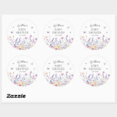 Butterfly Garden Baby Shower Favor Stickers (Vel)