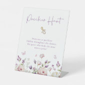 Butterfly Garden Baby shower Fopspeen Hunt Reclamebord Met Voetstuk (Voorkant)