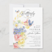 Butterfly Garden Baby shower Invitation Kaart (Voorkant)
