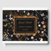 Butterfly Garden Black Wedding Gastenboek (Voorkant)