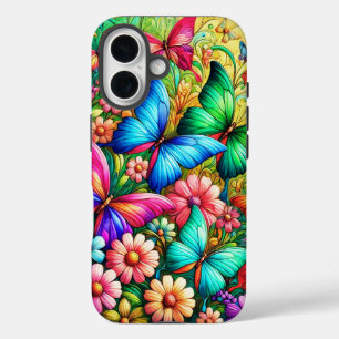 Butterfly Garden Bliss iPhone 16 Hoesje