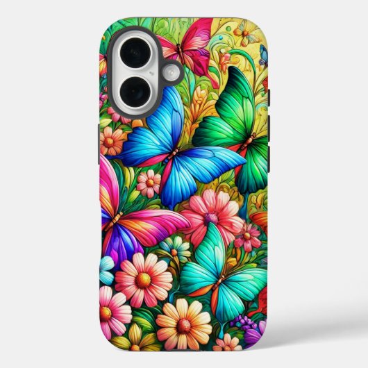 Butterfly Garden Bliss Case-Mate iPhone Case (Achterkant)