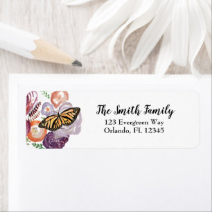 Butterfly Garden Bloemenschilderij Etiket