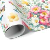 Butterfly Garden Bloom Cadeaupapier (Rol Hoek)