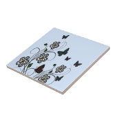 Butterfly Garden Blue Tegeltje (Zijkant)