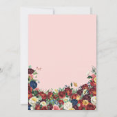 Butterfly Garden Blush Pink Floral Quinceanera Kaart (Achterkant)