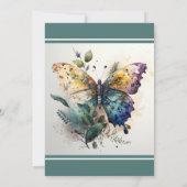  butterfly Garden Bridal Shower Kaart (Achterkant)