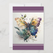  butterfly Garden Bridal Shower Kaart (Achterkant)