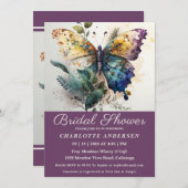  butterfly Garden Bridal Shower Kaart (Voorkant / Achterkant)