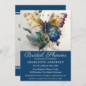  butterfly Garden Bridal Shower Kaart (Voorkant / Achterkant)