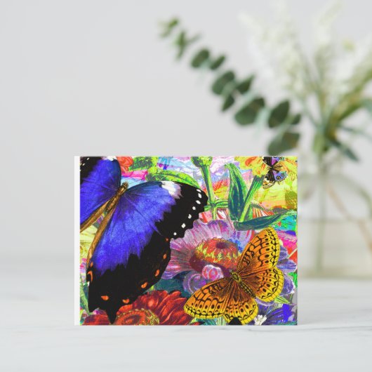 Butterfly Garden Briefkaart (Staand voorkant)