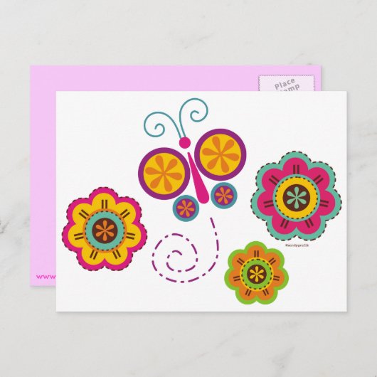 Butterfly Garden Briefkaarten (Voorkant / Achterkant)