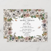 Butterfly Garden Bruids Douche Uitnodiging (Voorkant / Achterkant)