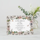Butterfly Garden Bruids Douche Uitnodiging (Staand voorkant)
