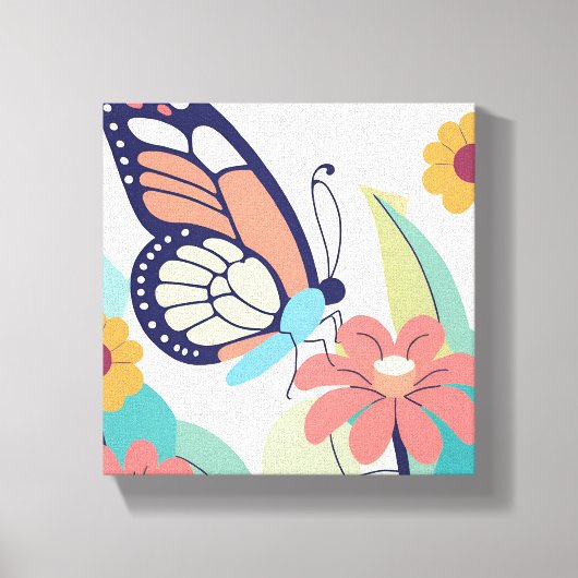 Butterfly Garden Canvas Afdruk (Voorkant)