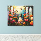 Butterfly Garden Canvas Afdruk (Insitu (Houten vloer))