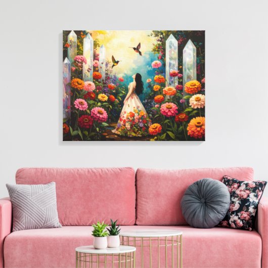 Butterfly Garden Canvas Afdruk (Insitu (Woonkamer))