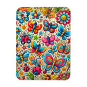 Butterfly Garden Cartoon Magneet (Verticaal)