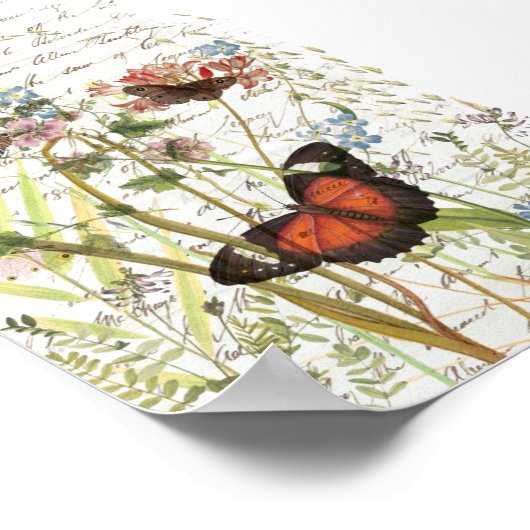  Butterfly Garden Collage Poster (Hoek)