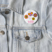 Butterfly Garden Custom Pinback Button (In situ)