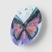Butterfly Garden Fantasy Clock Ronde Klok (Hoek)