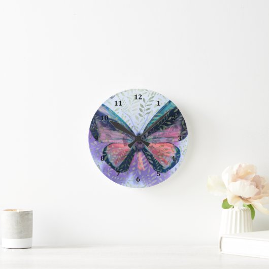 Butterfly Garden Fantasy Clock Ronde Klok (Huis)