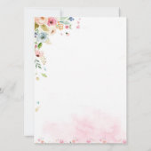 butterfly garden first birthday invitation kaart (Achterkant)