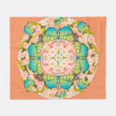 Butterfly Garden Fleece Deken (Voorkant (Horizontaal))