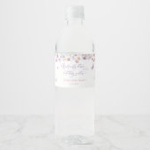 Butterfly Garden Floral Baby shower Waterfles Etiket (Voorkant)