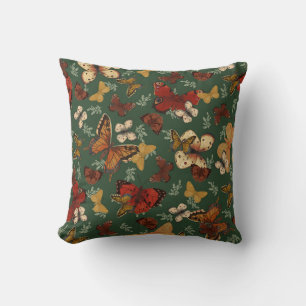 Butterfly Garden Fresh Green Pattern Kussen