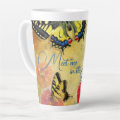 Butterfly Garden Gezegde Tall Latte Mok (Linkerhoek)