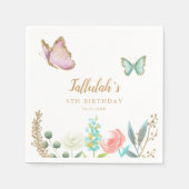 Butterfly Garden Girl Birthday Party Servet (Voorkant)