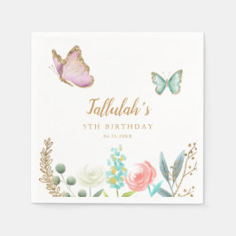 Butterfly Garden Girl Birthday Party Servet