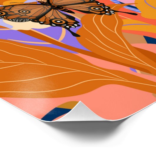 Butterfly Garden Glossy Poster (Hoek)