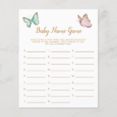 Butterfly Garden Gold Baby Name Shower Game (Voorkant)