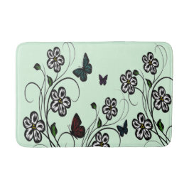 Butterfly Garden Green Badmat