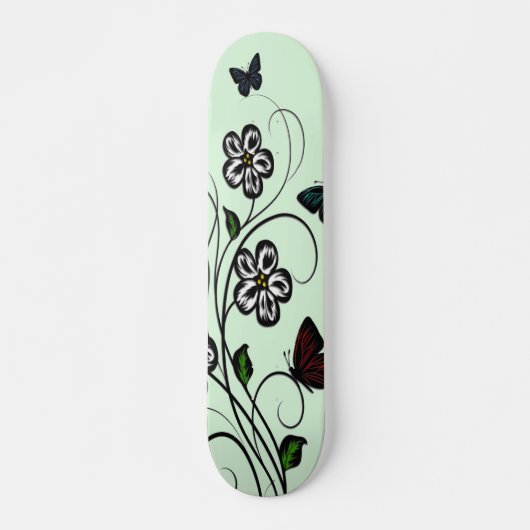 Butterfly Garden Green Persoonlijk Skateboard (Voorkant)