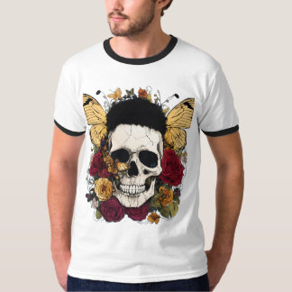 Butterfly Garden Harmony – Nature-Inspired Floral  T-shirt