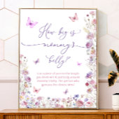 Butterfly Garden Hoe groot is mama's buik Poster