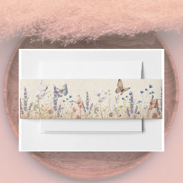 Butterfly Garden  Invitation Belly Band Uitnodigingen Wikkel
