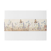 Butterfly Garden  Invitation Belly Band Uitnodigingen Wikkel (Achterkant Voorbeeld)
