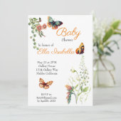Butterfly Garden Invitation Kaart (Staand voorkant)