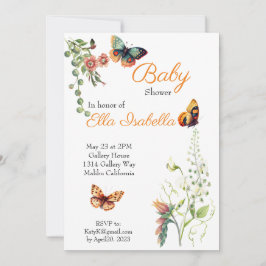 Butterfly Garden Invitation Kaart