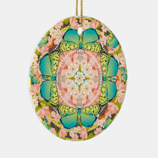 Butterfly Garden Keramisch Ornament (Rechts)