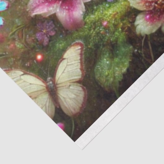 Butterfly Garden Kitten Dreams Decoupage Tissuepapier (Detail)