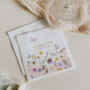 Butterfly Garden Meisje Baby shower Servet