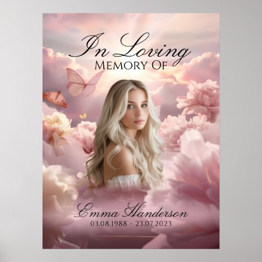 Butterfly Garden Memorial Welkomstbord Poster (Voorkant)