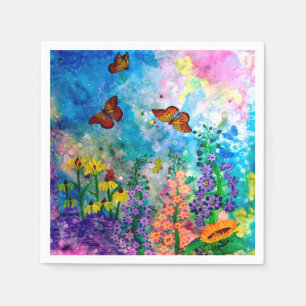 Butterfly Garden Paper Napkins Servetten